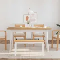 Banc 90 cm bois massif caoutchouc