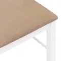 Chaises à manger coussins 2 pcs blanc bois massif caoutchouc