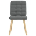 Chaises à manger lot de 2 gris foncé tissu