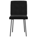 Chaises à manger lot de 2 Noir Velours