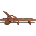 Chaise longue bois d'acacia solide