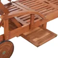 Chaise longue bois d'acacia solide