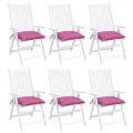 Coussins de chaise lot de 6 rose 40x40x7 cm tissu