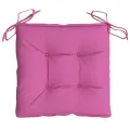 Coussins de chaise lot de 6 rose 40x40x7 cm tissu