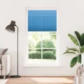 Store plissé bleu 105x200 cm largeur du tissu 104,4cm polyester