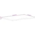 Dessus de bureau avec courbe 120x50x2,5 cm manguier massif brut