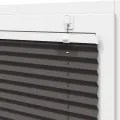 Store plissé noir 60x150 cm largeur du tissu 59,4 cm polyester