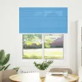 Store plissé bleu 110x150 cm largeur du tissu 109,4cm polyester