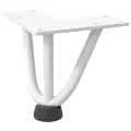Pieds de table en forme d'épingle à cheveux 4 pcs blanc 10 cm