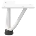 Pieds de table en forme d'épingle à cheveux 4 pcs blanc 10 cm