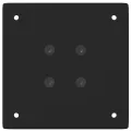 Pieds de table basse 4 pcs noir 30-32 cm acier
