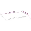 Dessus de bureau marron foncé bois chêne massif rectangulaire