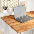 Dessus de bureau marron clair bois chêne massif rectangulaire
