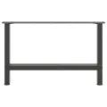 Pieds de table basse anthracite 2 pcs 70x(42-43) cm acier