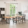 Pieds de table basse forme de U 3 pcs anthracite 80x(72-73) cm