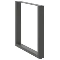 Pieds de table basse forme de U 3 pcs anthracite 80x(72-73) cm
