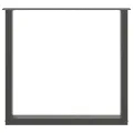 Pieds de table basse forme de U 3 pcs anthracite 80x(72-73) cm