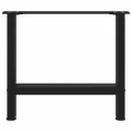 Pieds de table basse noir 2 pcs 60x(42-43) cm acier