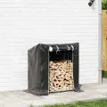 Portant de bois de chauffage et housse de pluie acier galvanisé