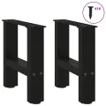 Pieds de table basse noir 2 pcs 30x(30-31) cm acier