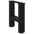 Pieds de table basse noir 2 pcs 30x(30-31) cm acier