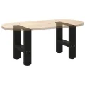 Pieds de table basse noir 2 pcs 30x(30-31) cm acier