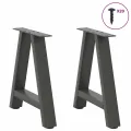 Pieds de table basse forme de A 2 pcs anthracite 50x(42-43) cm