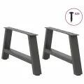 Pieds de table basse forme de A 2 pcs anthracite 60x(30-31) cm