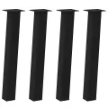Pieds de table basse 4 pcs noir 72 cm acier