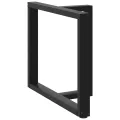 Pieds de table à manger forme de T 2 pcs noir 90x35x(72-73) cm