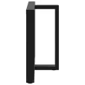 Pieds de table à manger forme de T 2 pcs noir 90x35x(72-73) cm