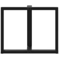 Pieds de table à manger forme de T 2 pcs noir 90x35x(72-73) cm