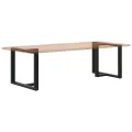 Pieds de table à manger forme de T 2 pcs noir 90x35x(72-73) cm