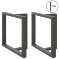 Pieds de table à manger forme de T 2 pcs 90x35x(72-73) cm acier