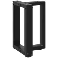 Pieds de table basse forme de T 2pcs noir 38x25x(42-43)cm acier