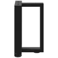 Pieds de table basse forme de T 2pcs noir 38x25x(42-43)cm acier