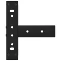 Pieds de table basse forme de T 2pcs noir 38x25x(42-43)cm acier
