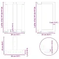 Pieds de table basse forme de T 2pcs noir 38x25x(42-43)cm acier