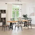 Pieds de table basse forme de A 2 pcs noir 60x(72-73) cm acier