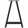 Pieds de table basse forme de A 2 pcs noir 60x(72-73) cm acier