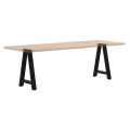 Pieds de table basse forme de A 2 pcs noir 60x(72-73) cm acier