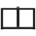 Pieds de table basse forme de T 2pcs noir 60x25x(42-43)cm acier