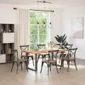 Pieds de table à manger forme de U 2 pcs 90x(72-73) cm acier