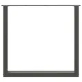 Pieds de table à manger forme de U 2 pcs 90x(72-73) cm acier