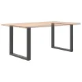 Pieds de table à manger forme de U 2 pcs 90x(72-73) cm acier