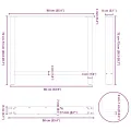Pieds de table basse blanc 2 pcs 90x(72-73) cm acier