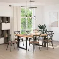 Pieds de table à manger forme de U 2 pcs noir 100x(72-73) cm
