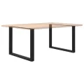 Pieds de table à manger forme de U 2 pcs noir 100x(72-73) cm