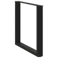 Pieds de table basse forme de U 3 pcs noir 80x(72-73) cm acier