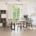 Pieds de table basse forme de U 2 pcs noir 60x(72-73) cm acier